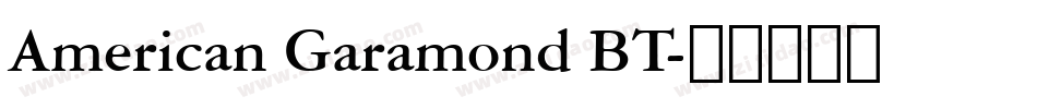 American Garamond BT字体转换